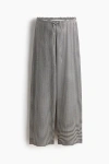 H&m Mama Textured Drawstring Trousers In Multi