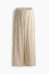 H&m Mama Textured Drawstring Trousers In Multi