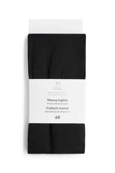 H&m Mama Tights 100 Denier In Black