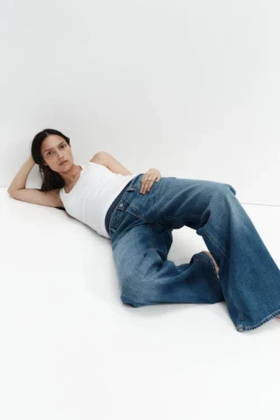 H&m Mama Wide Jeans In Blue