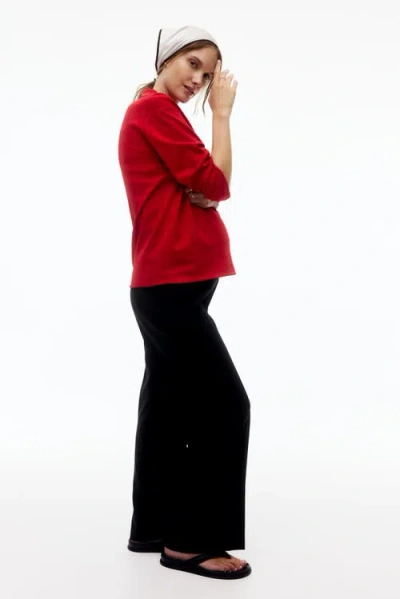 H&m Mama Wide-leg Dress Pants In Multi