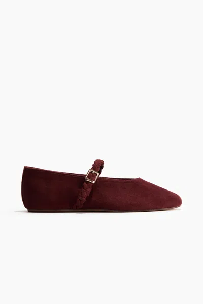 H&m Mary Jane Flats In Brown