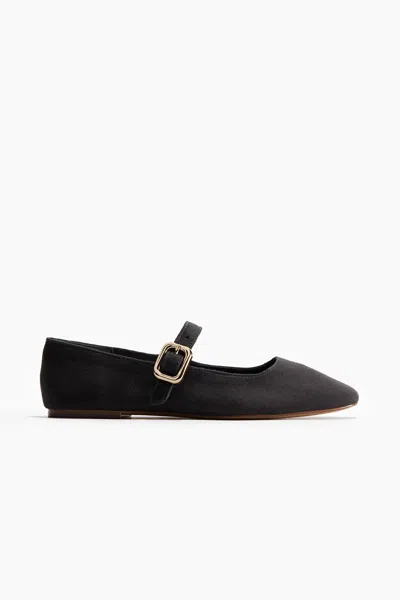 H&m Mary Jane Flats In Black