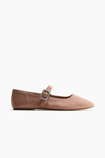 H&m Mary Jane Flats In Pink