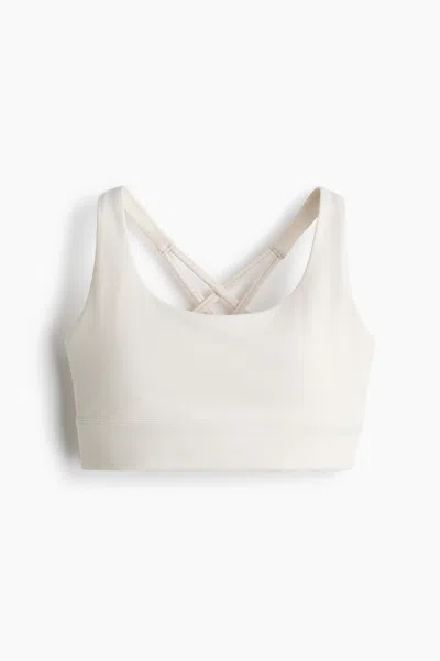 H&m Medium Support Sports Bra With Softmove In White