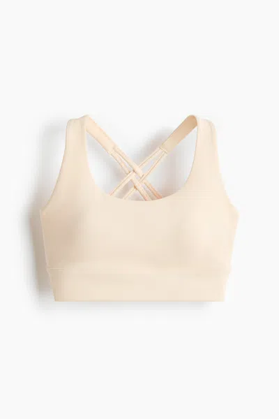 H&m Medium Support Sports Bra With Softmove In Neutral
