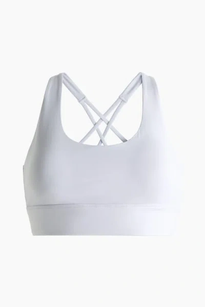 H&m Medium Support Sports Bra With Softmove In White