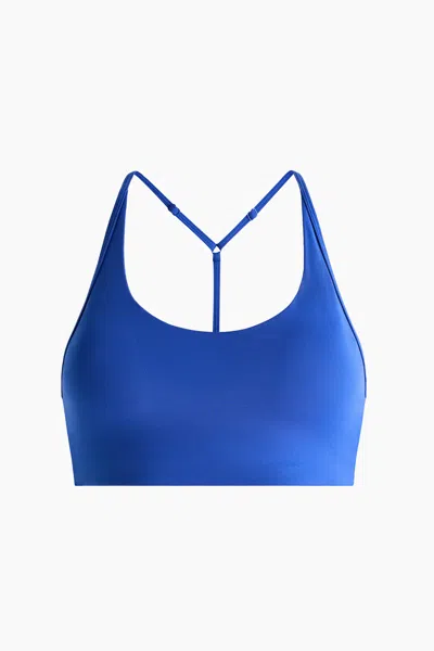 H&m Medium-support Sports Bra With Sculptmove In Blue