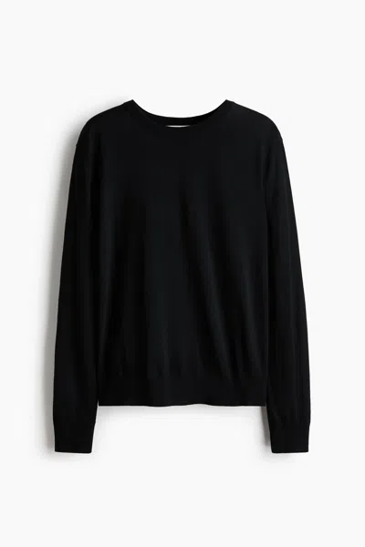 H&m Merino Wool Sweater In Black