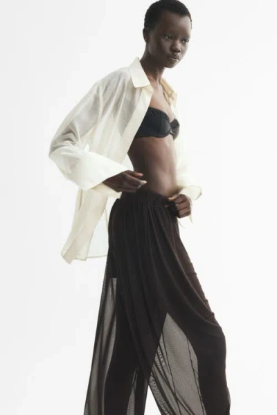 H&m Mesh Balloon Trousers In Brown