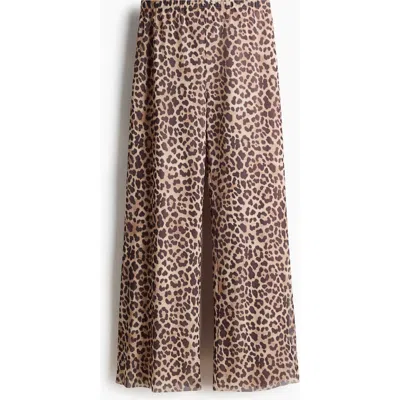 H&m Mesh Pull-on Trousers In Brown