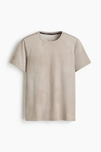 H&m Mesh Sports T-shirt With Drymove In Neutral
