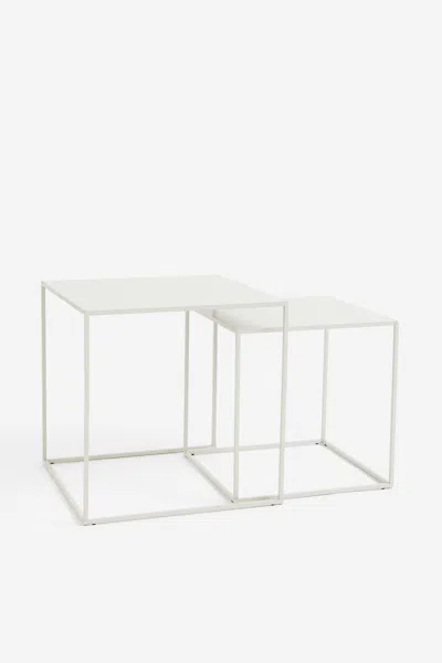 H&m Metal Nested Tables In White