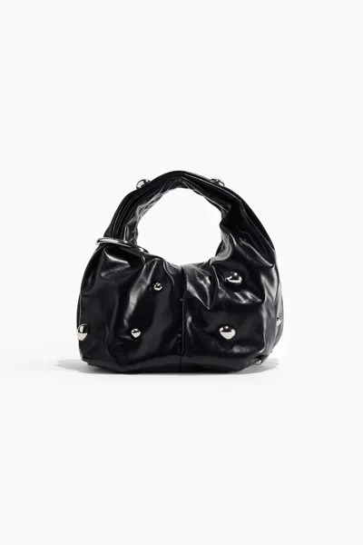 H&m Metal-detail Handbag In Navy Blue