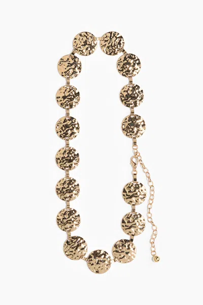 H&m Metal-disc Waist Belt In Gold-colored