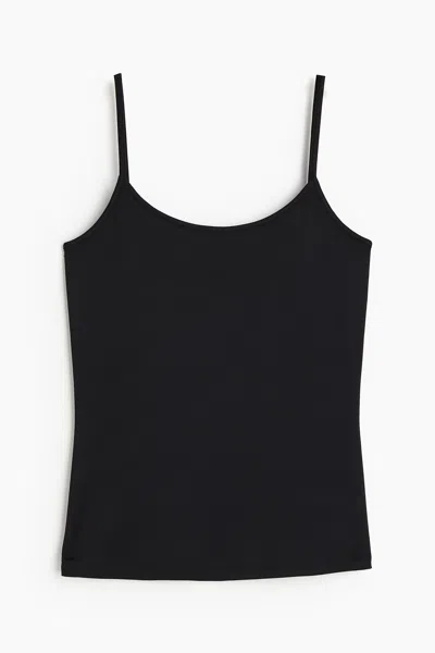 H&m Microfiber Camisole Top In Black