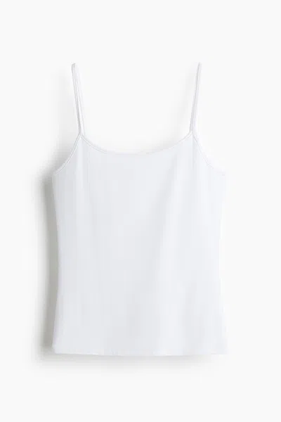 H&m Microfiber Camisole Top In White