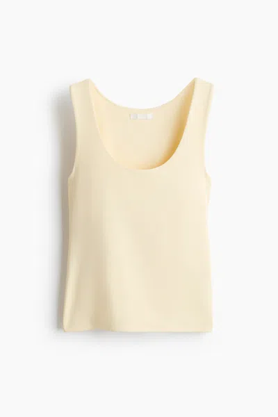 H&m Microfiber Tank Top In Yellow
