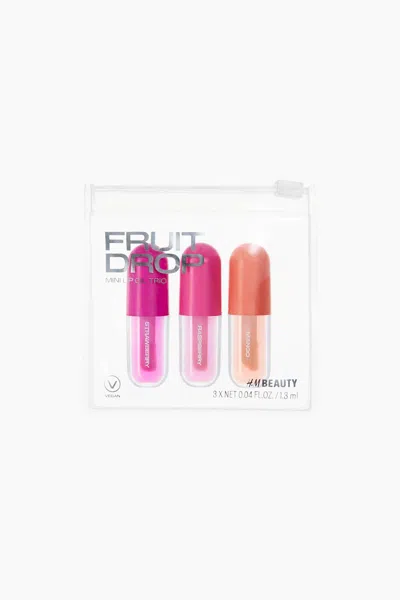 H&m Mini Lip Oil Trio In Pink/bright Pink/orange