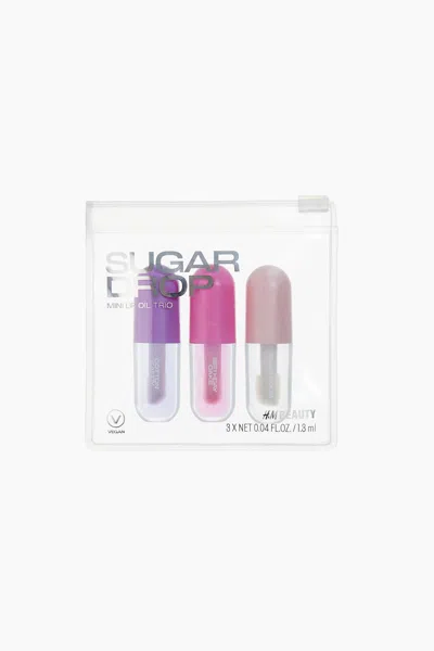 H&m Mini Lip Oil Trio In Pink/light Pink/purple