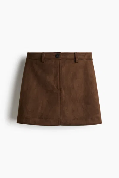 H&m Mini Skirt In Brown