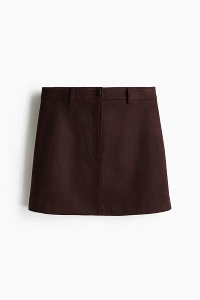 H&m Mini Skirt In Brown