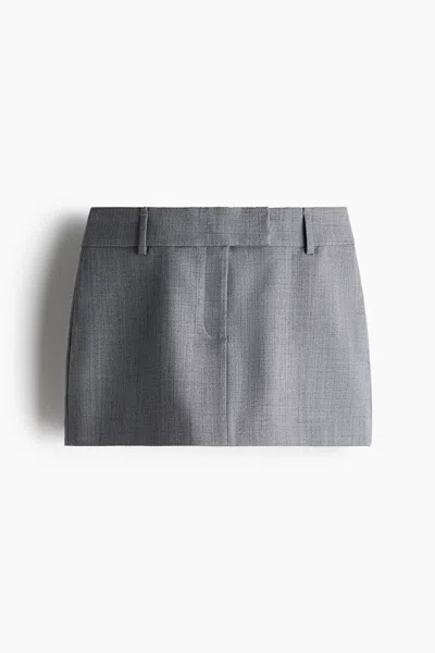 H&m Mini Skirt In Gray