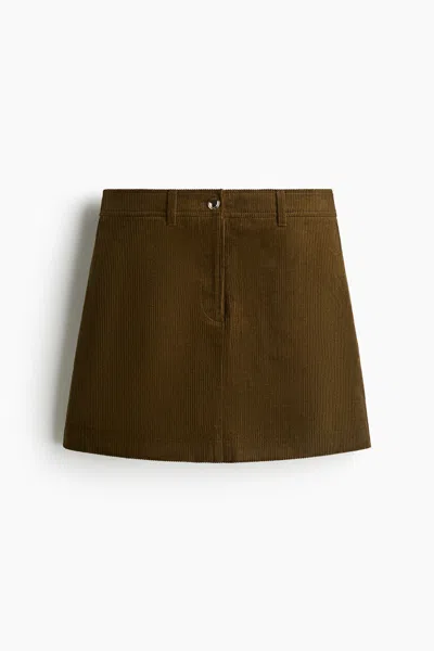 H&m Mini Skirt In Brown