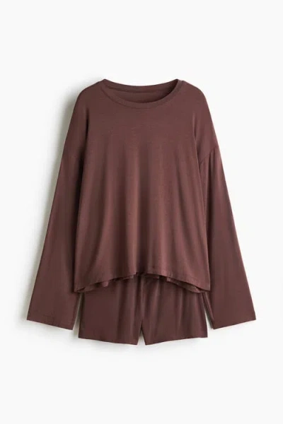 H&m Modal Pyjamas In Brown