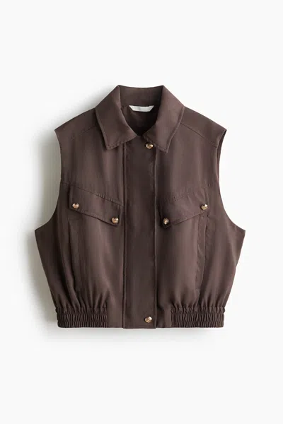 H&m Modal-blend Vest In Brown