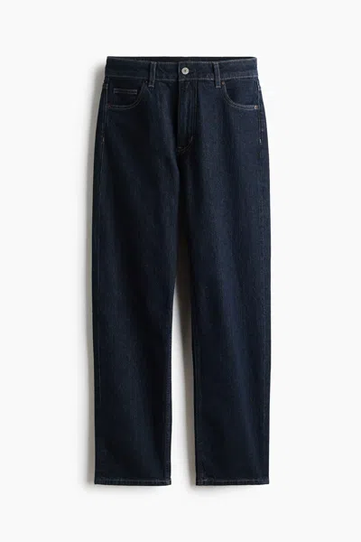 H&m Mom Regular-waist Ankle Jeans In Blue