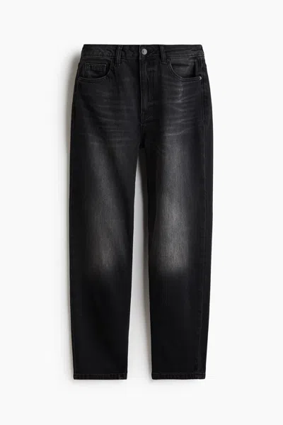 H&m Mom Slim-fit High-waist Jeans In Black