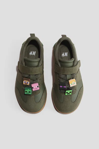 H&m Kids'  Motif-detail Trainers In Green