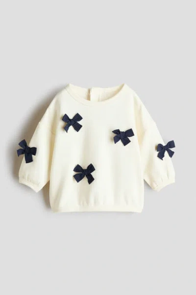 H&m Babies'  Motif-detail Sweatshirt In Gold