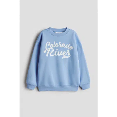 H&m Kids'  Motif-detail Sweatshirt In Blue
