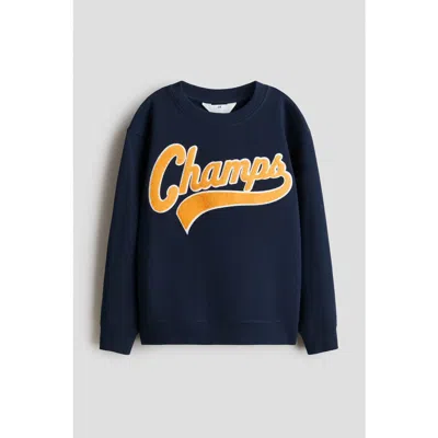 H&m Kids'  Motif-detail Sweatshirt In Blue