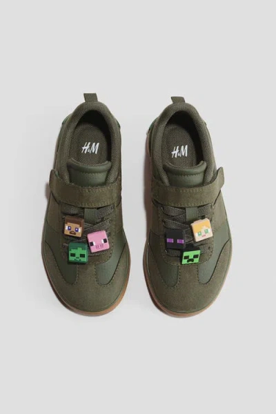 H&m Kids'  Motif-detail Trainers In Green