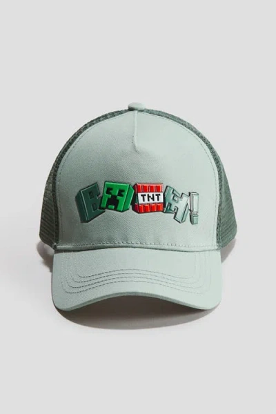 H&m Kids'  Motif-detail Trucker Cap In Green