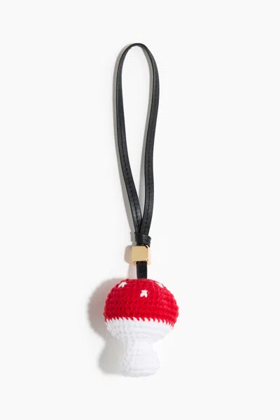 H&m Mushroom Bag Charm In Red/white