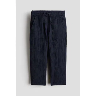 H&m Kids'  Muslin Drawstring Trousers In Blue