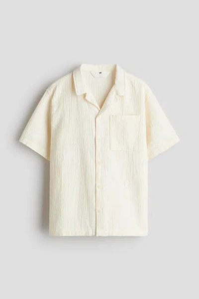 H&m Kids'  Muslin Resort Shirt In Neutral