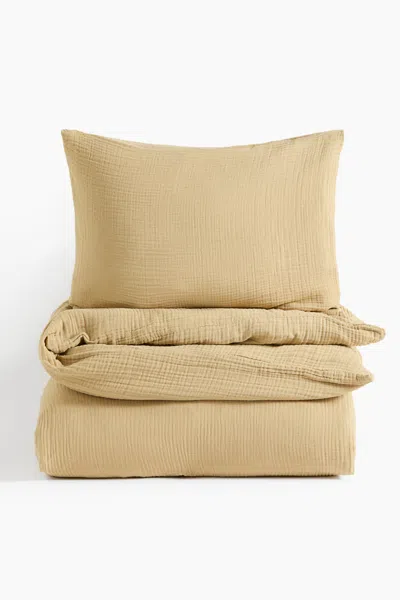 H&m Muslin Twin Duvet Cover Set In Multi