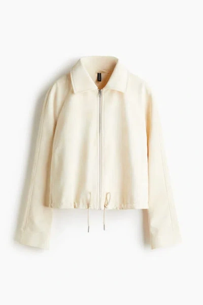 H&m Napped Jacket In Neutral
