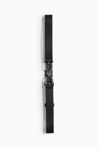 H&m Narrow Belt In Black