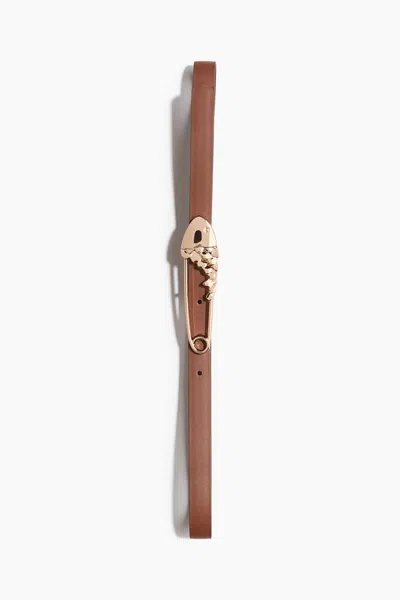 H&m Narrow Belt In Brown