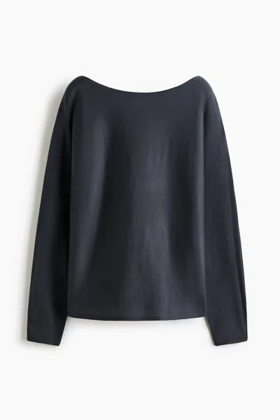 H&m Off-the-shoulder Sweater In Blue