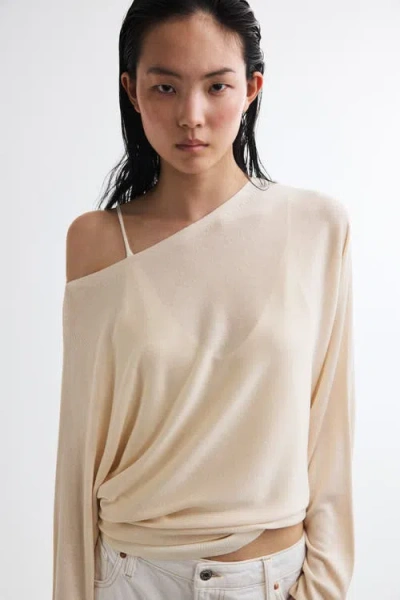 H&m Off-the-shoulder Sweater In Neutral