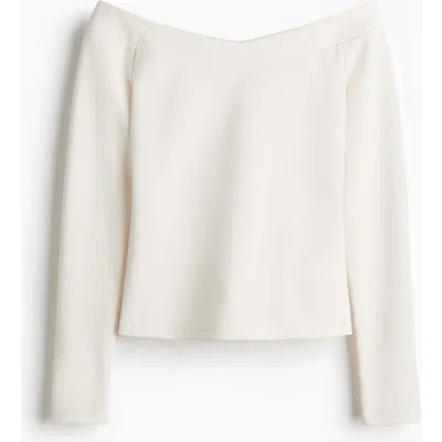 H&m Off-the-shoulder Top In White