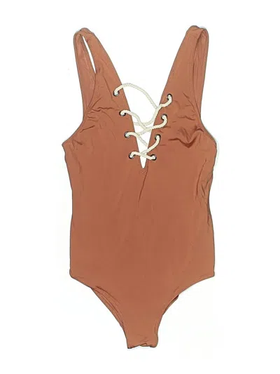 Pre-owned H&m One Piece Swimsuit In Brown