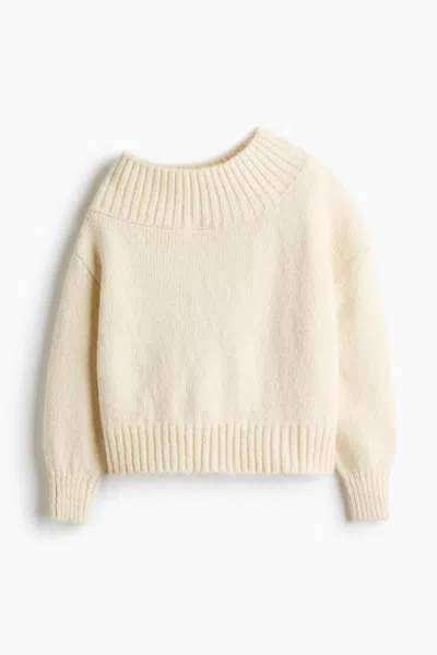H&m One-shoulder Sweater In Metallic